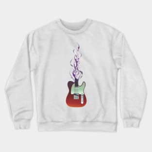 Flaming Telecaster Crewneck Sweatshirt